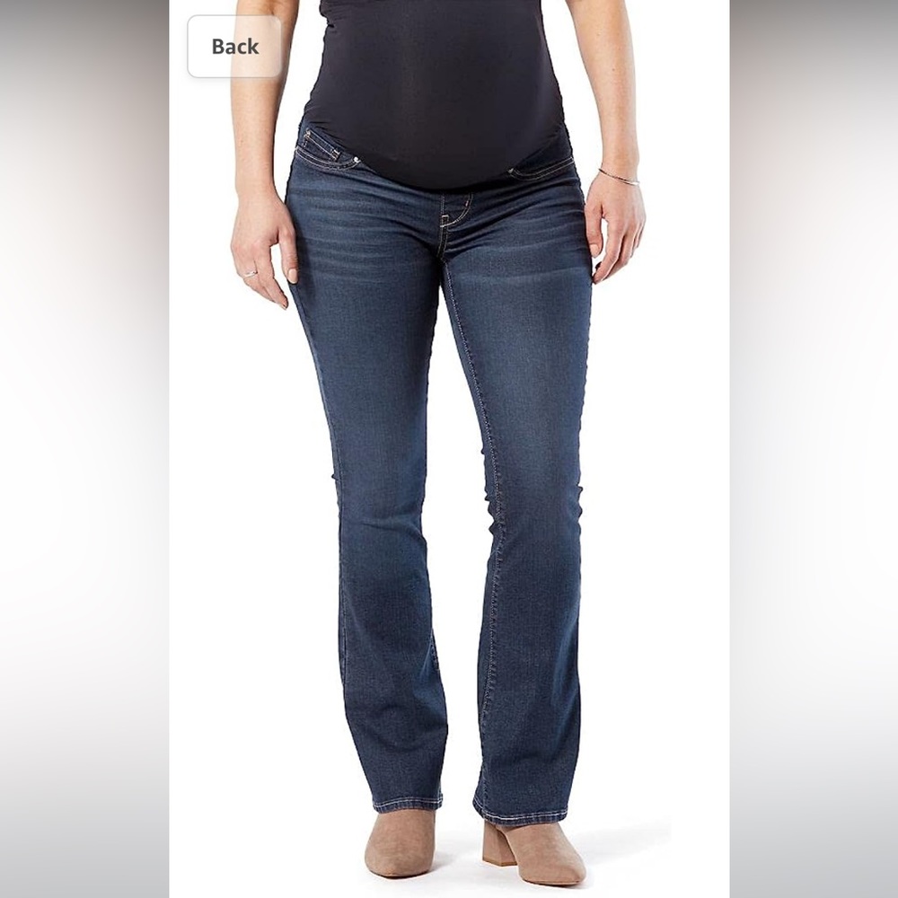 Signature Levi Strauss Maternity Full-Panel Ankle Jeans S40118 Size Small